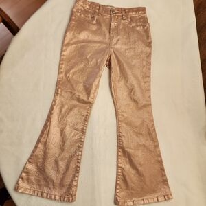 Kids Pant, Girls OshKosh B'gosh Metallic Shimmering Flare Pant, 8/8A, Pink